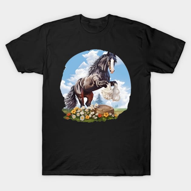 Shire or Clydesdale Draft Horse Sticker T-Shirt by candiscamera
